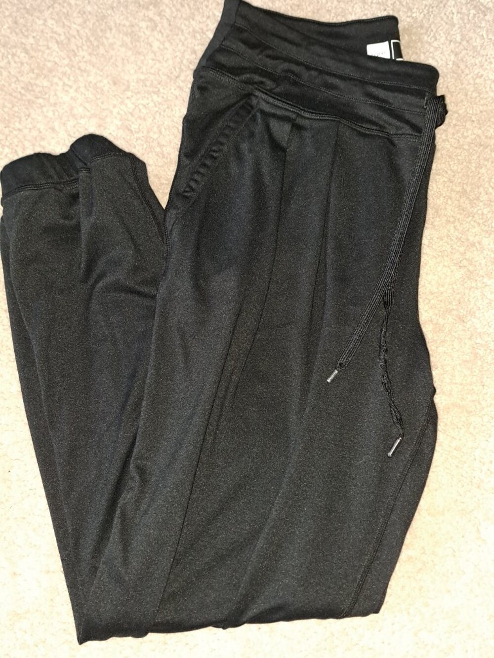 LOLE Half Moon Joggers Black Front Tie Size M